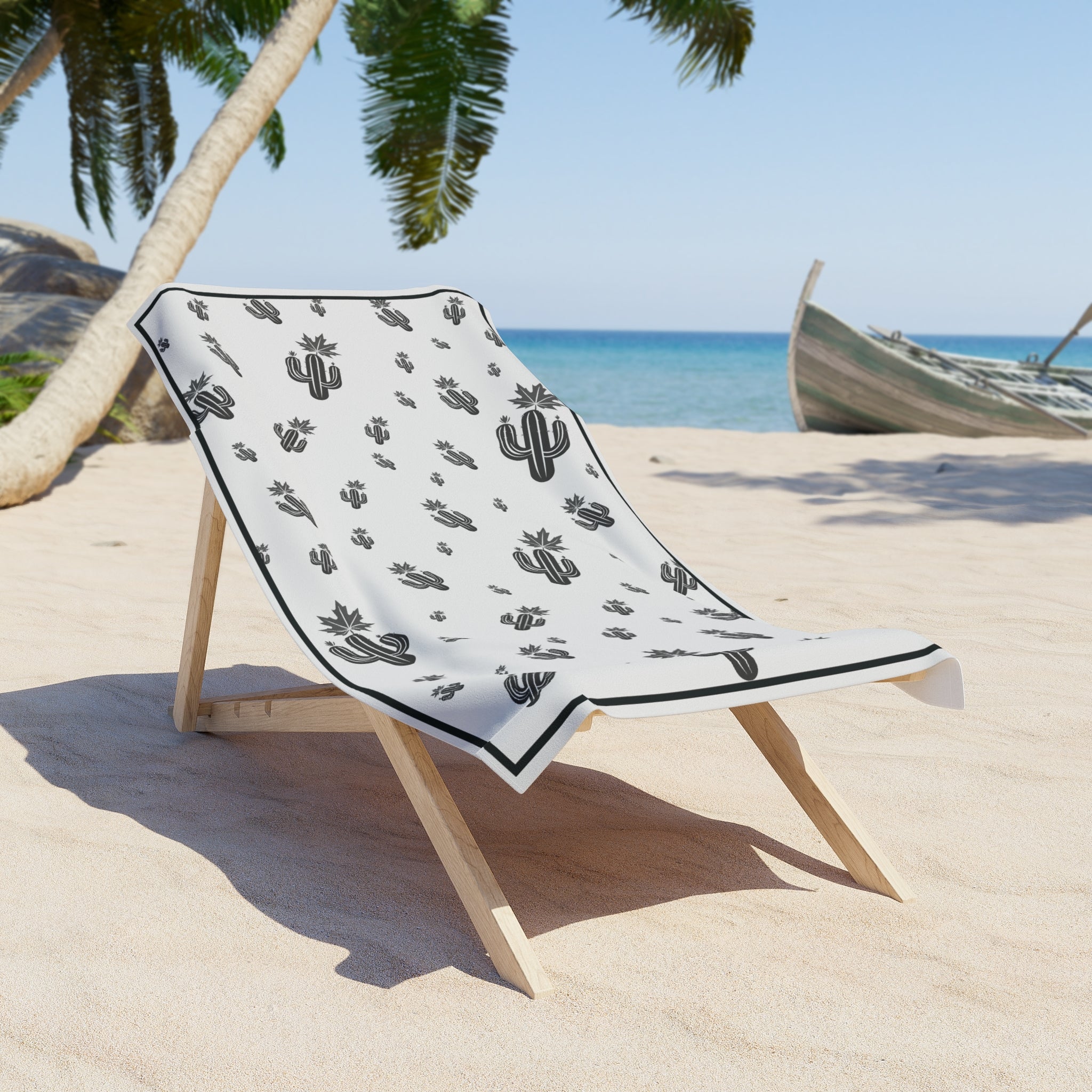 MexiCanVlogss Cactus Print Beach Towel
