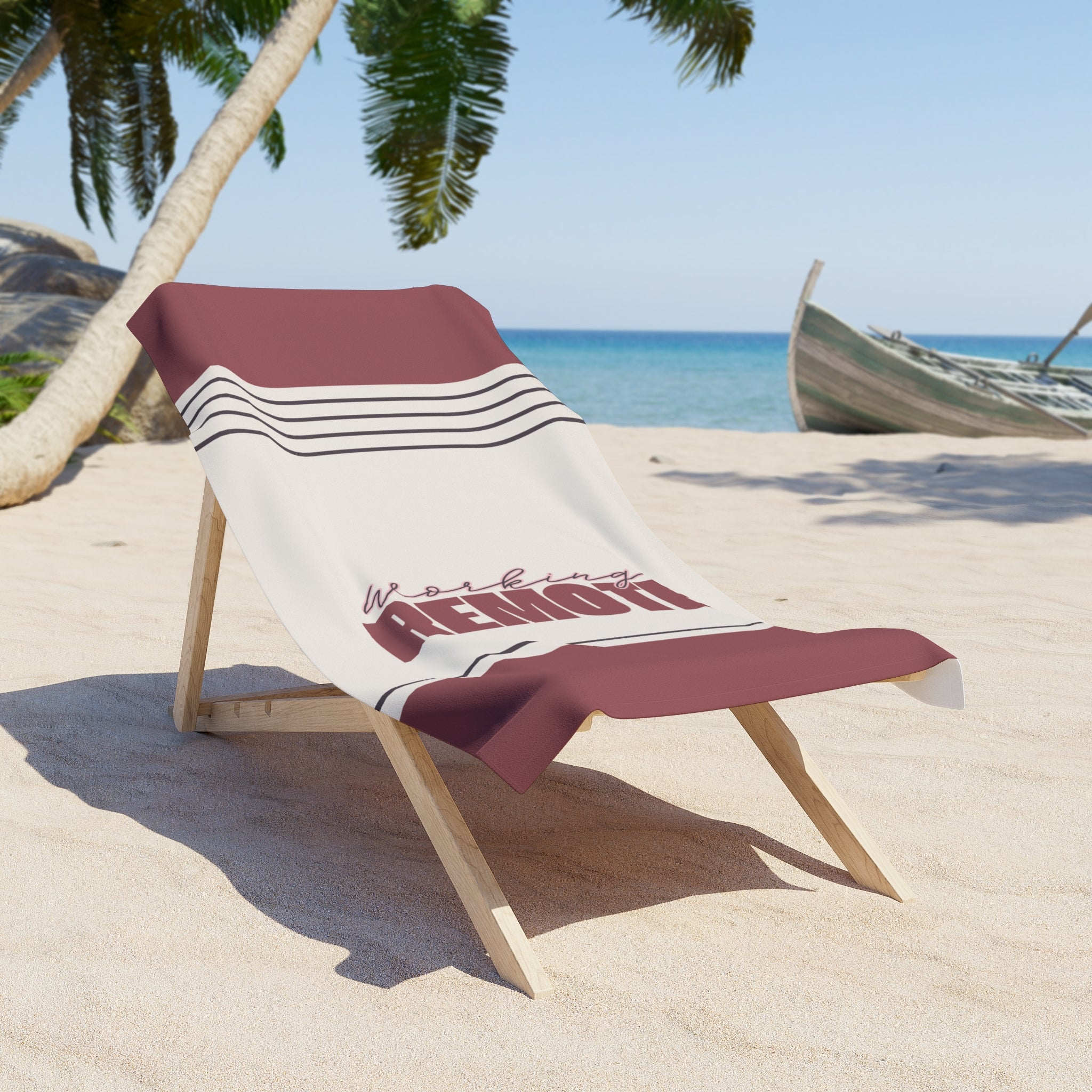 Remote Working Beach Towel
